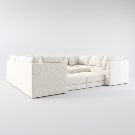 Nest Hybrid Comfort 9-Piece Pit Sectional - P.T. Cream