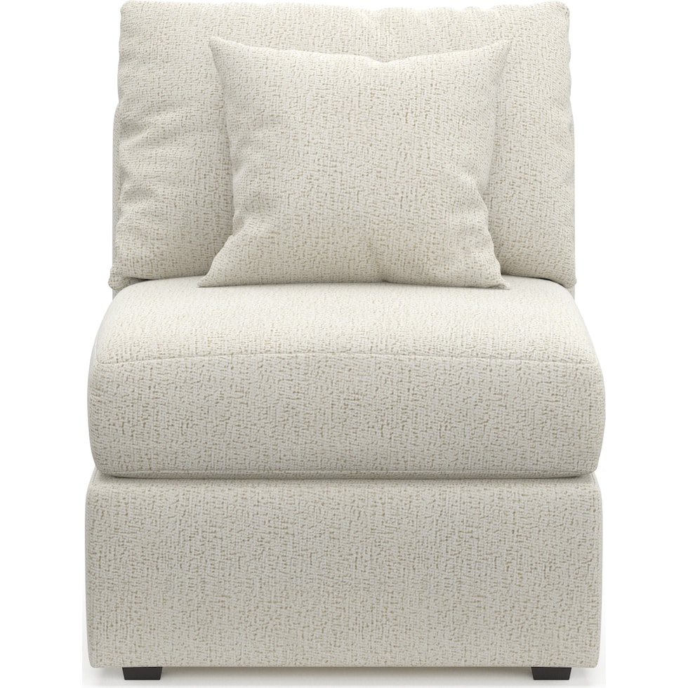 nest white armless chair   
