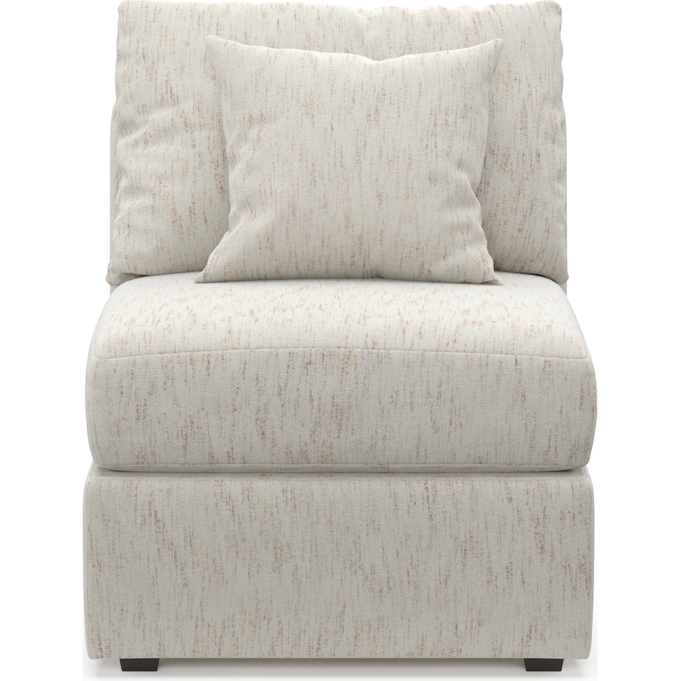 nest white armless chair   