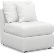 nest white armless chair   