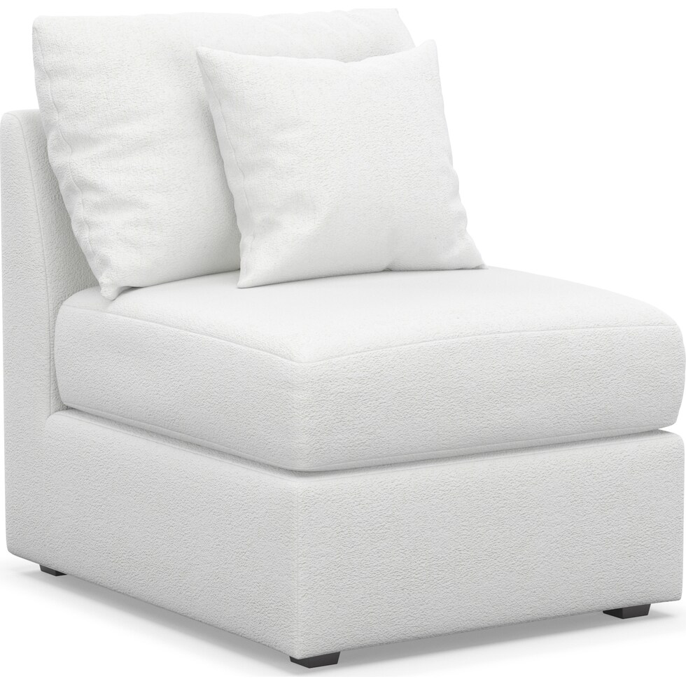 nest white armless chair   