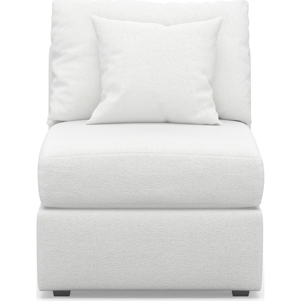 nest white armless chair   