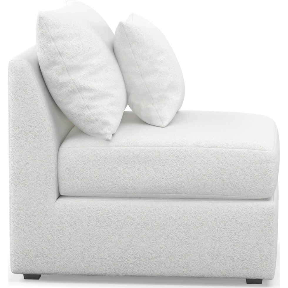 nest white armless chair   