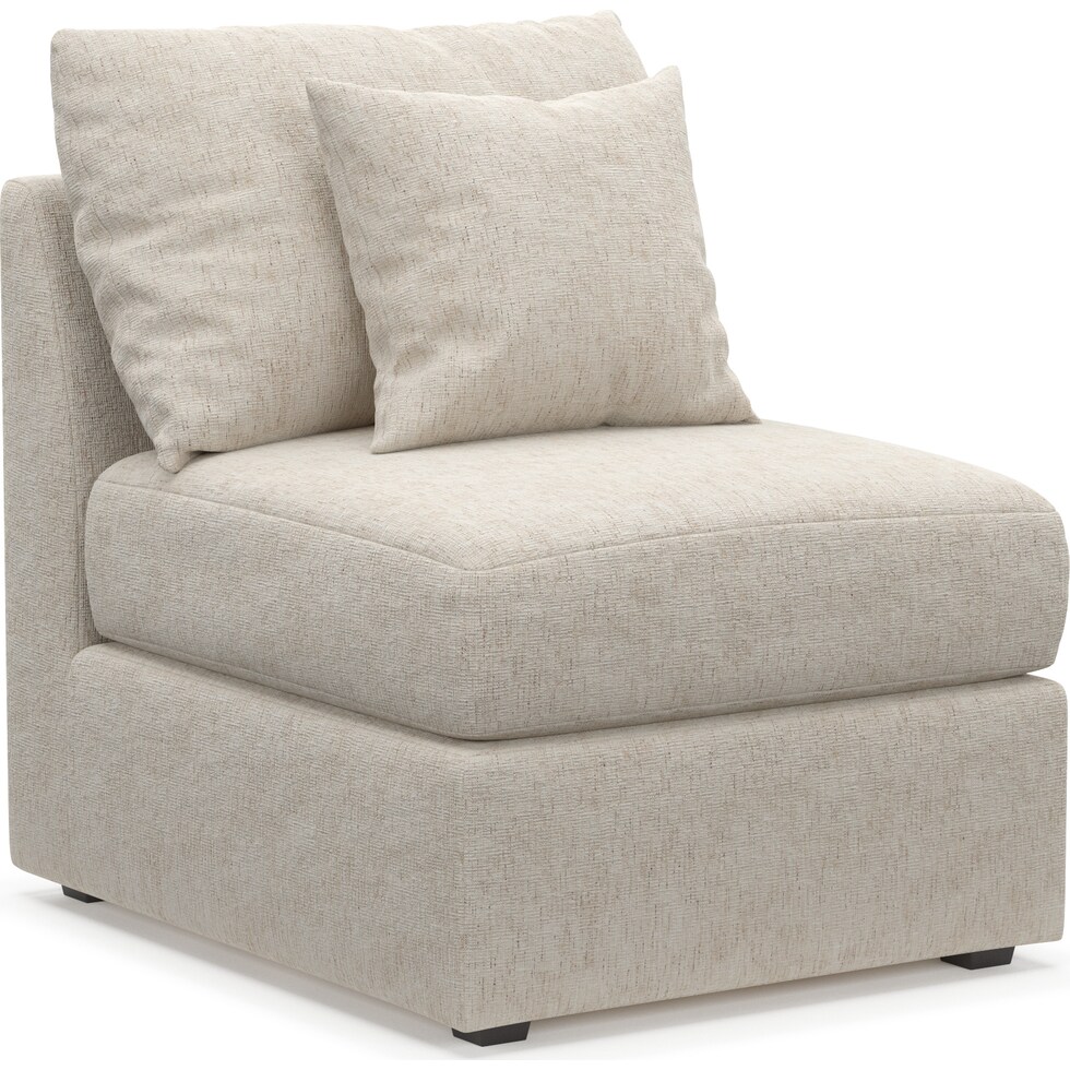 nest white armless chair   