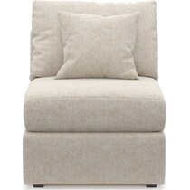 nest white armless chair   