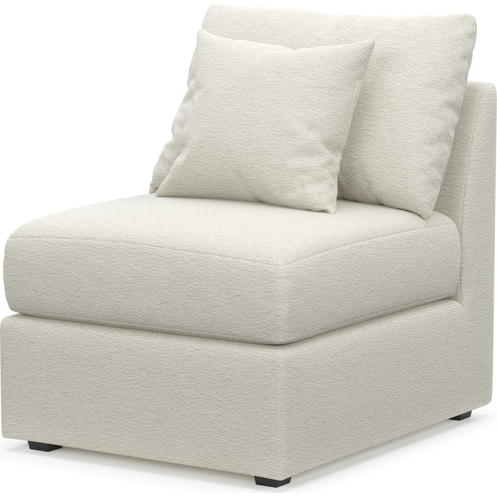 nest white armless chair   