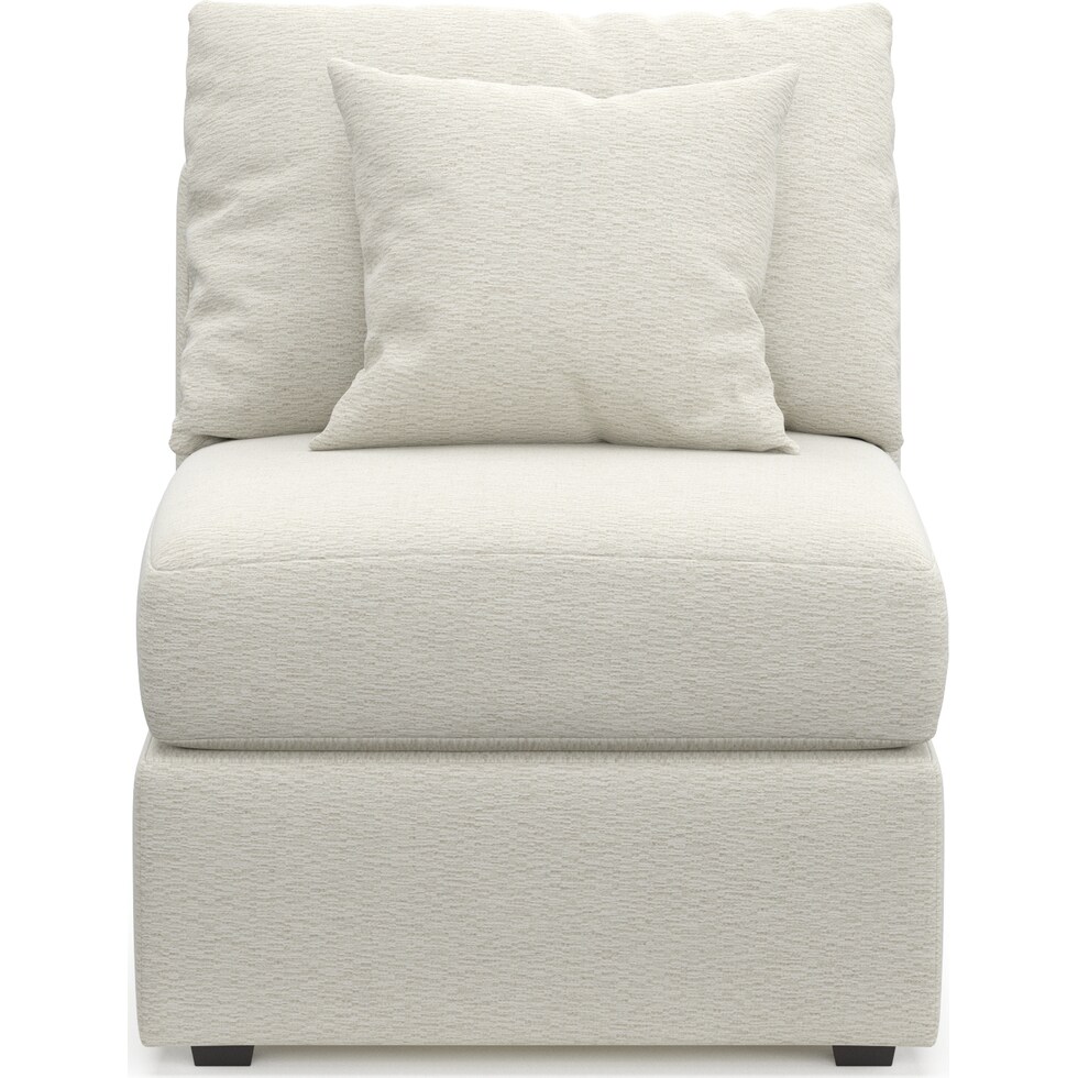 nest white armless chair   