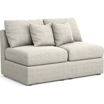 nest white armless loveseat   