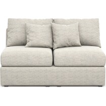 nest white armless loveseat   