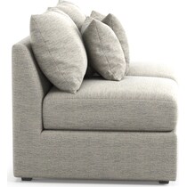 nest white armless loveseat   