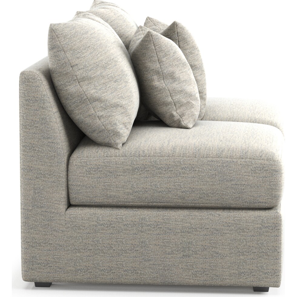 nest white armless loveseat   