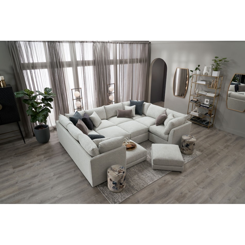 nest white sectional   