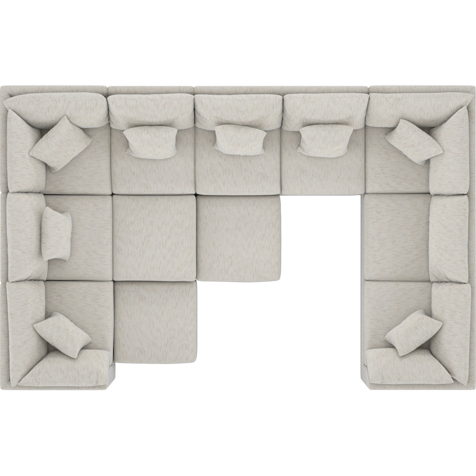 nest white sectional   