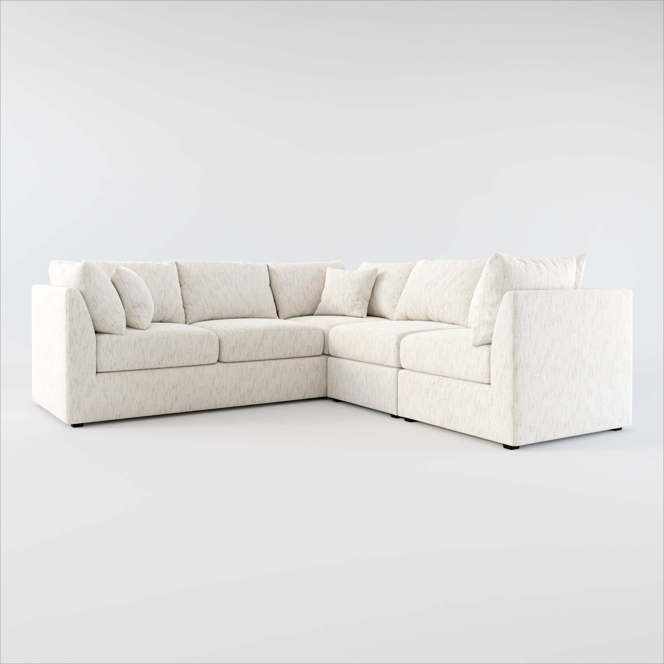 Nest Foam Comfort 3 Piece Small Sectional in P.T. Cream American Signature Furniture