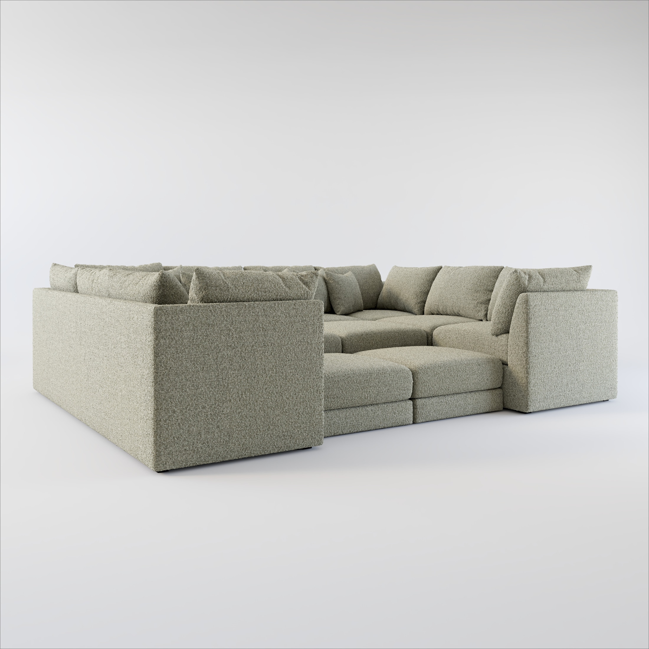 Nest 9-Piece Foam Comfort Sectional - Bloke Smoke | Value City