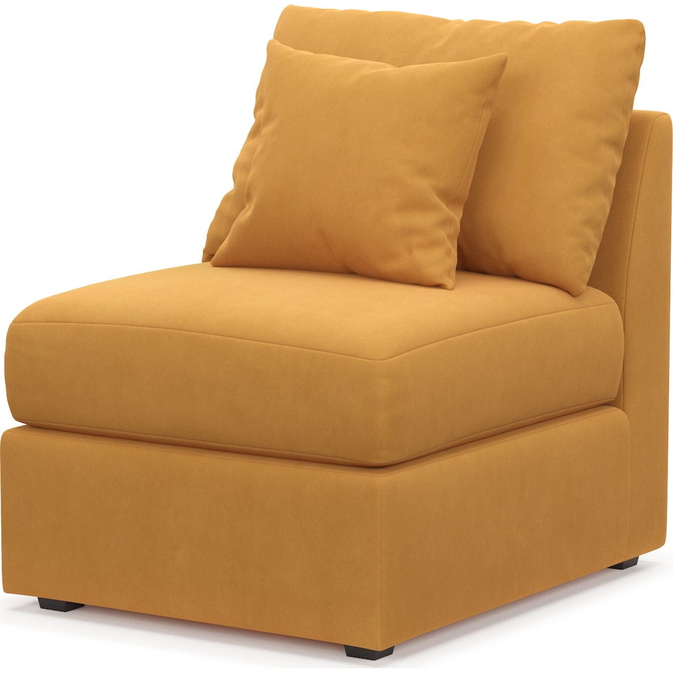 nest yellow armless chair   
