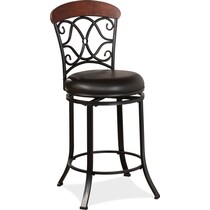 netta dark brown counter height stool   
