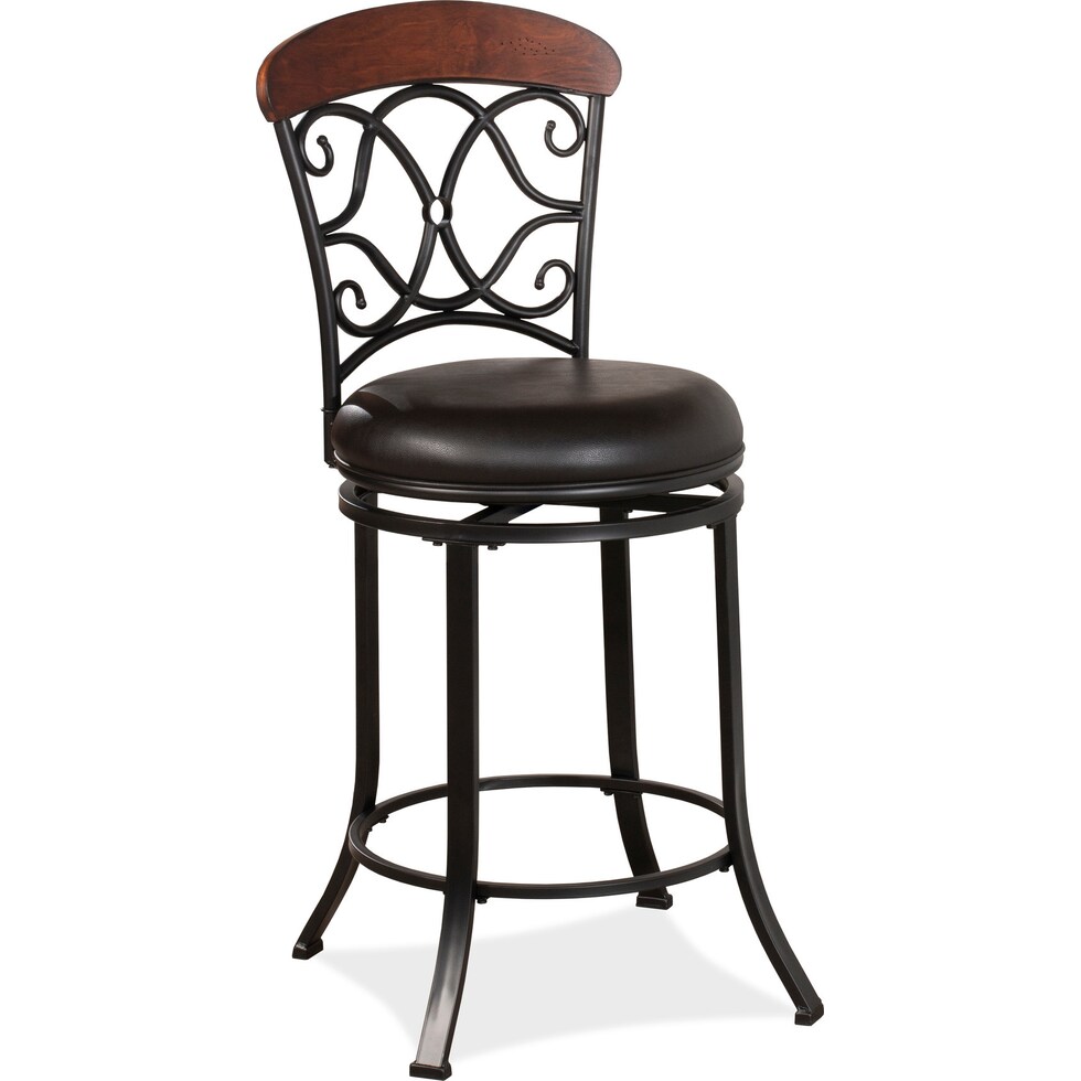 netta dark brown counter height stool   