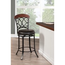 netta dark brown counter height stool   