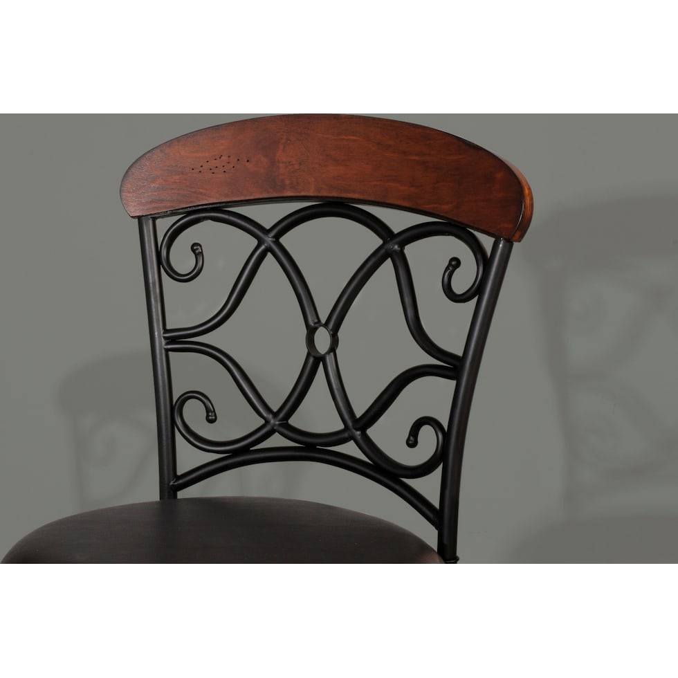 netta dark brown counter height stool   