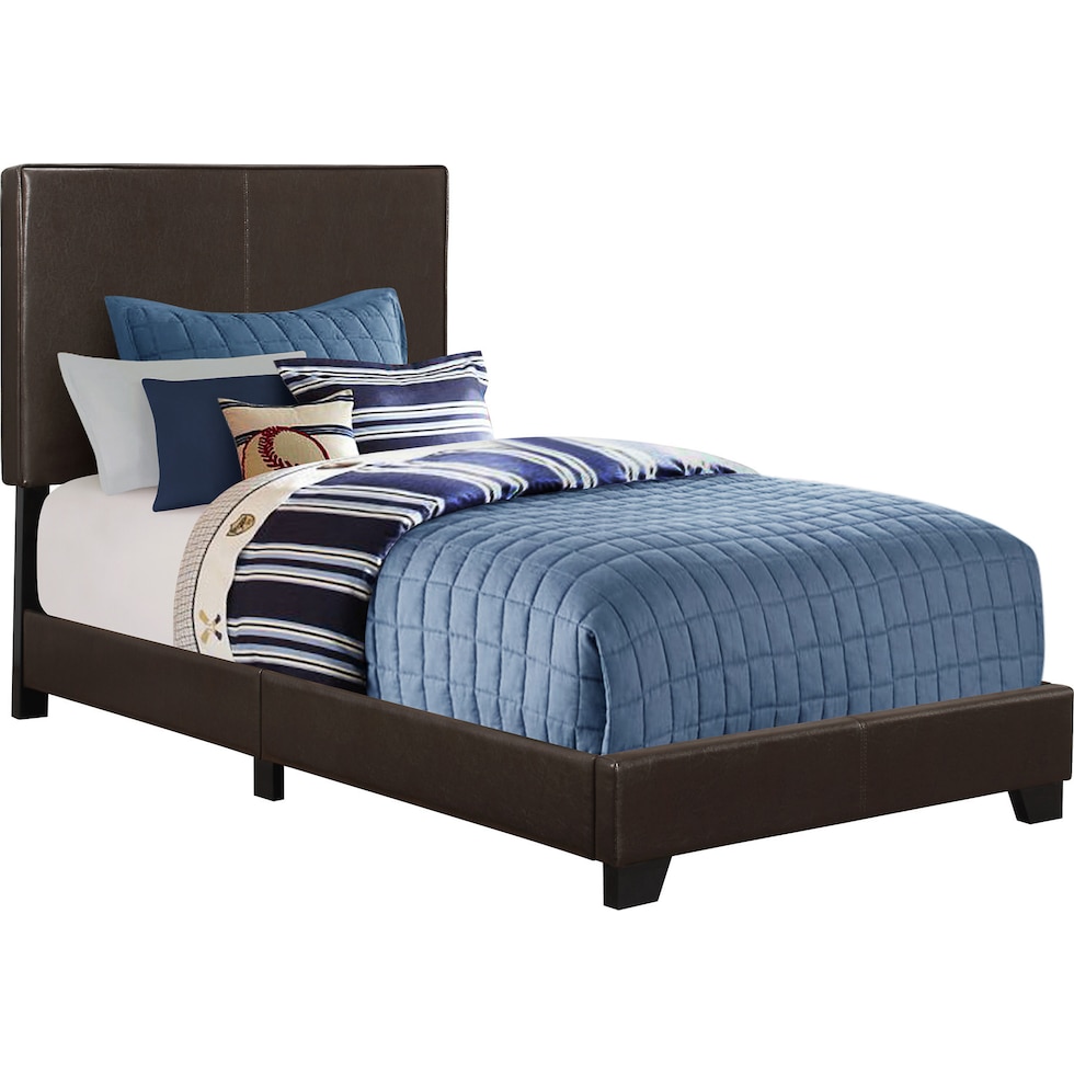 nettie dark brown twin bed   