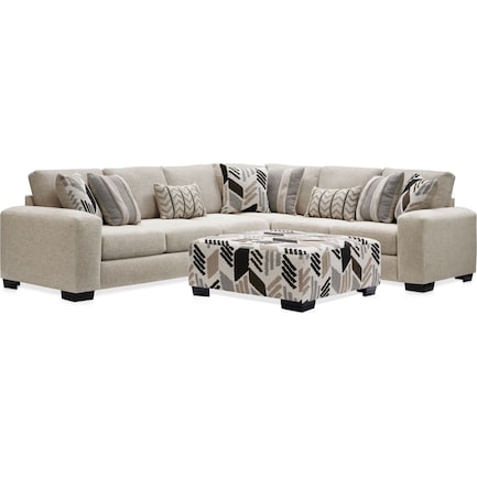Bromley 2-Piece Sectional with Left-Facing Sofa and Ottoman