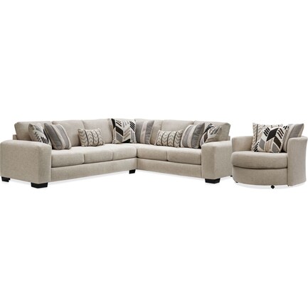 Bromley 2-Piece Sectional with Left-Facing Sofa and Swivel Chair