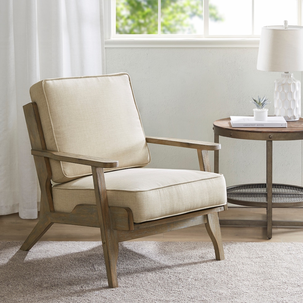 neutral accent chair   