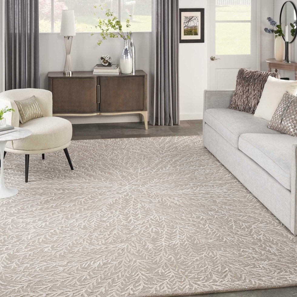 neutral area rug  x    