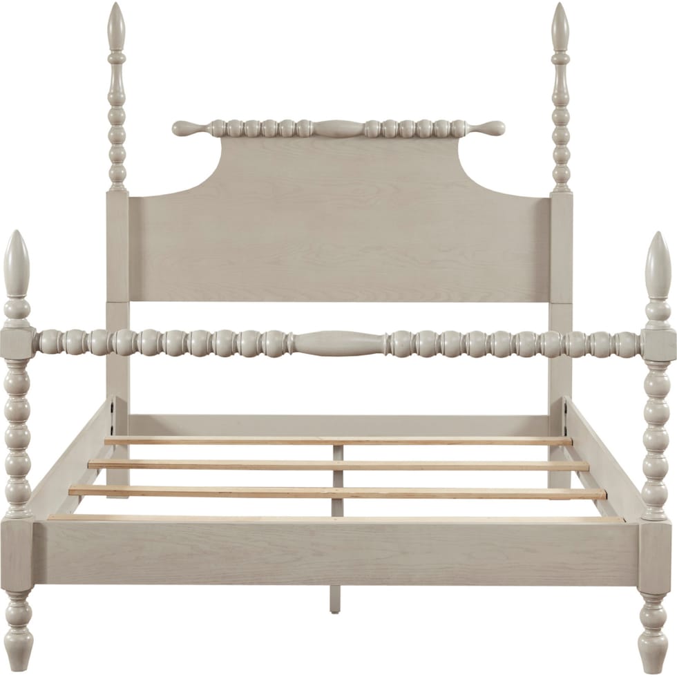 neutral queen bed   