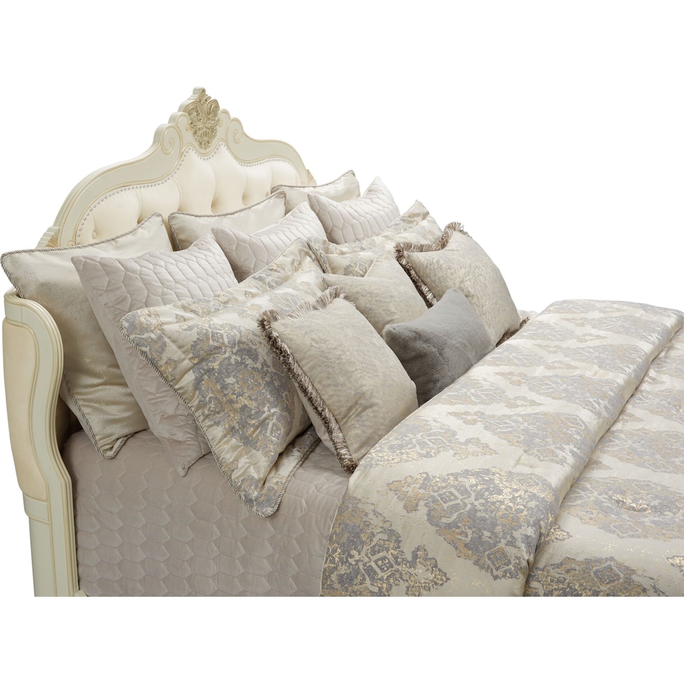 neutral queen bedding set   