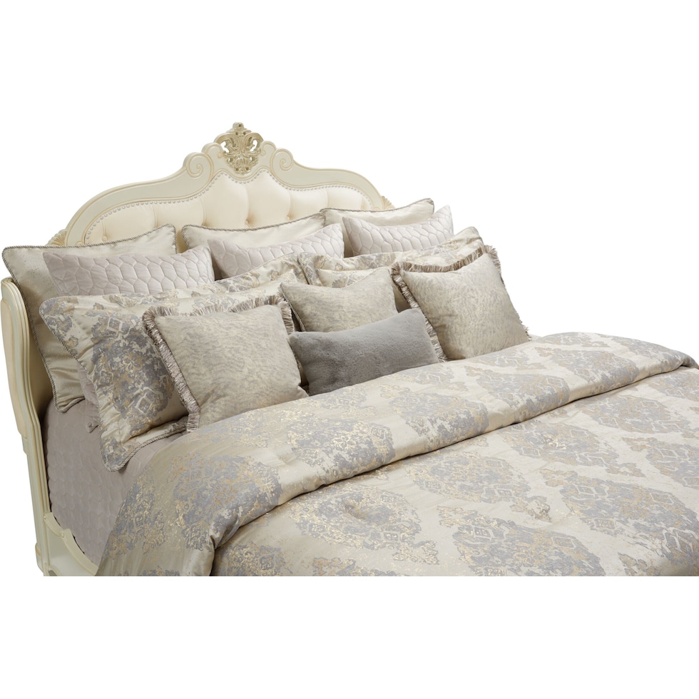 neutral queen bedding set   