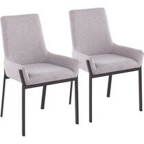 neville gray dining chair   