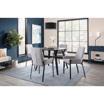 neville gray dining chair   