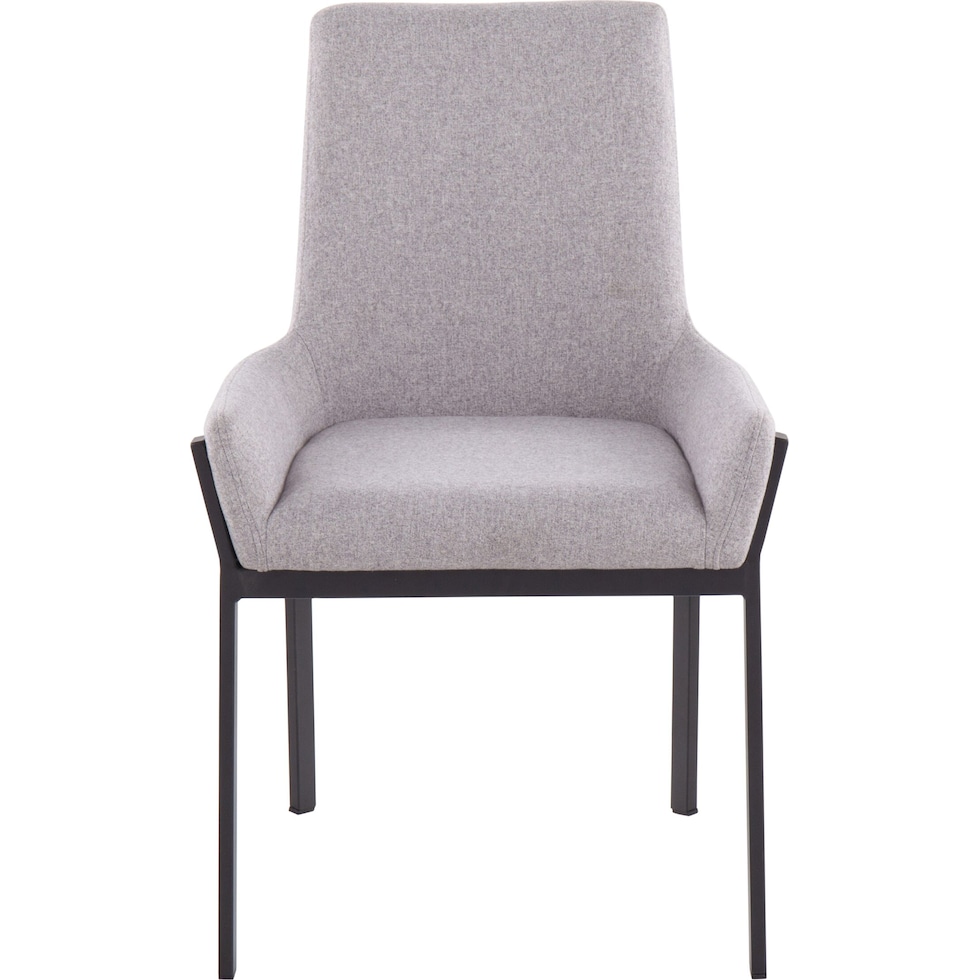 neville gray dining chair   