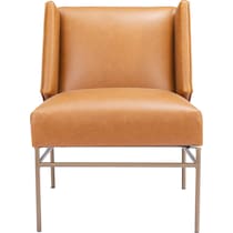 neville light brown accent chair   