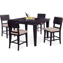 new haven ch black  pc counter height dining room   