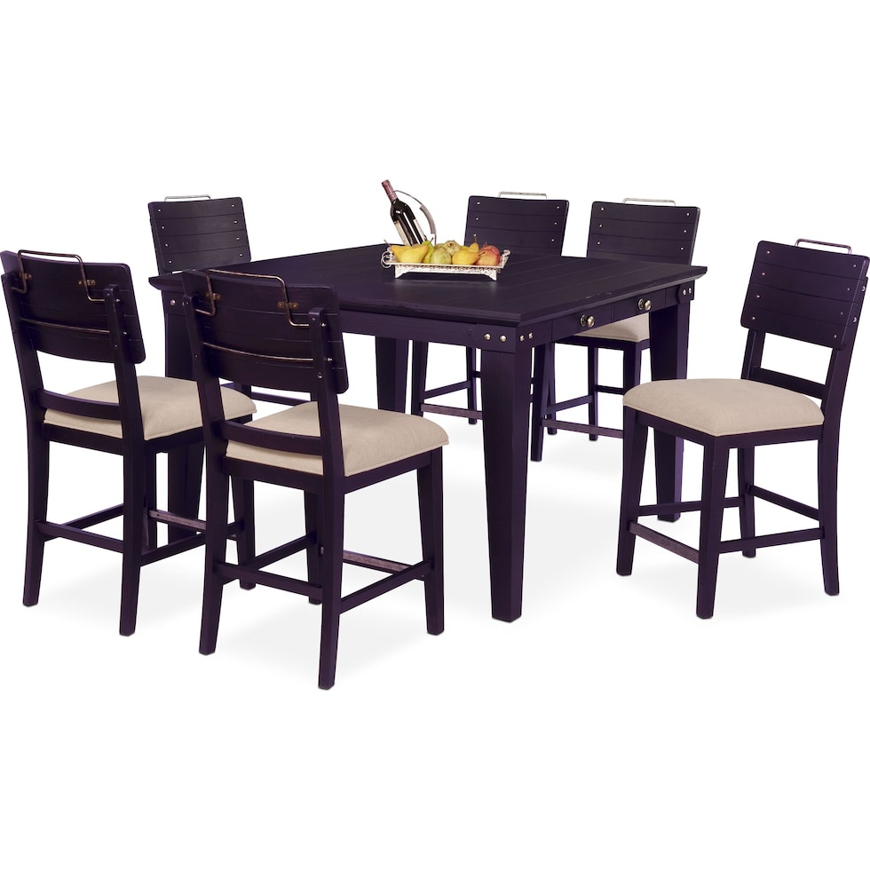 new haven ch black  pc counter height dining room   
