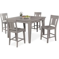 new haven ch gray  pc counter height dining room   