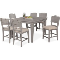 new haven ch gray  pc counter height dining room   