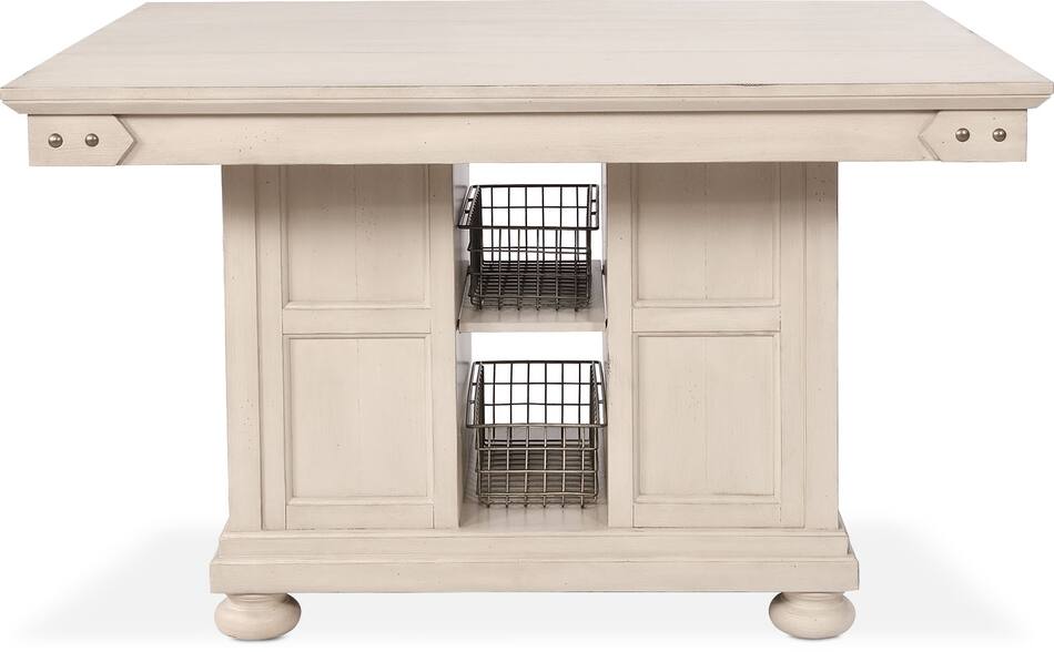 New Haven Kitchen Island White Value City Furniture