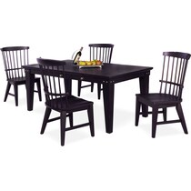 new haven black  pc dining room   
