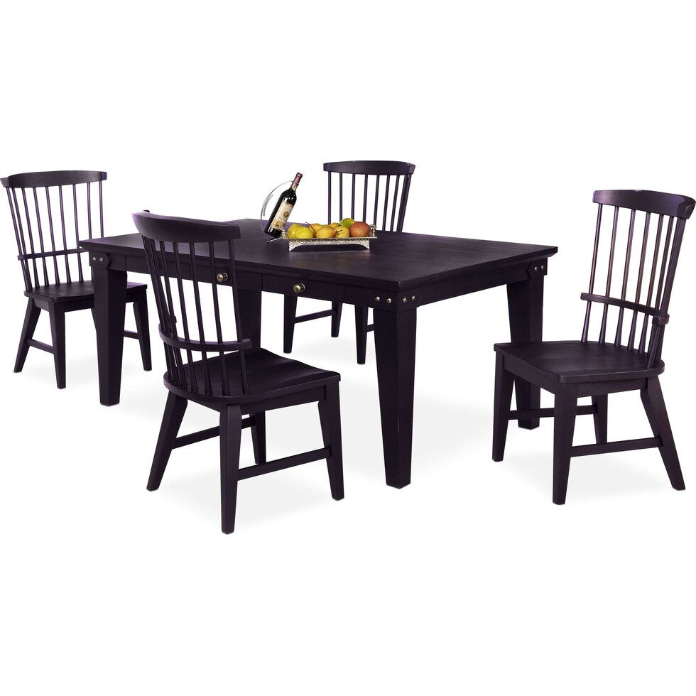 new haven black  pc dining room   