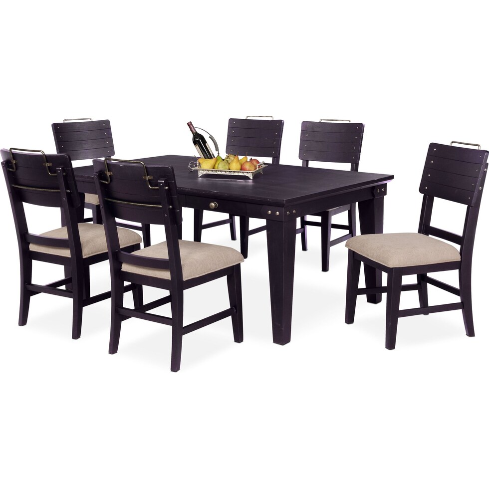 new haven black  pc dining room   