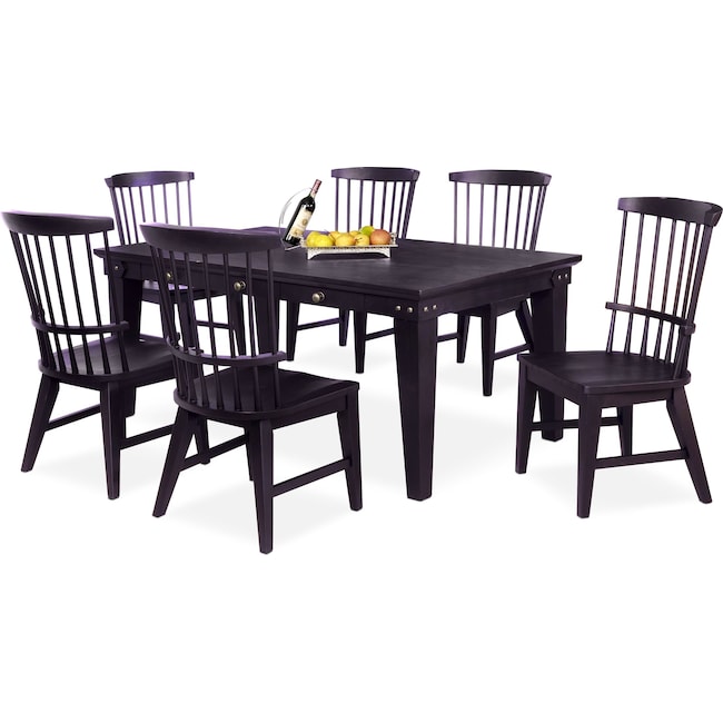 Dining Room Furniture - New Haven Dining Table and 6 Windsor Side Chairs