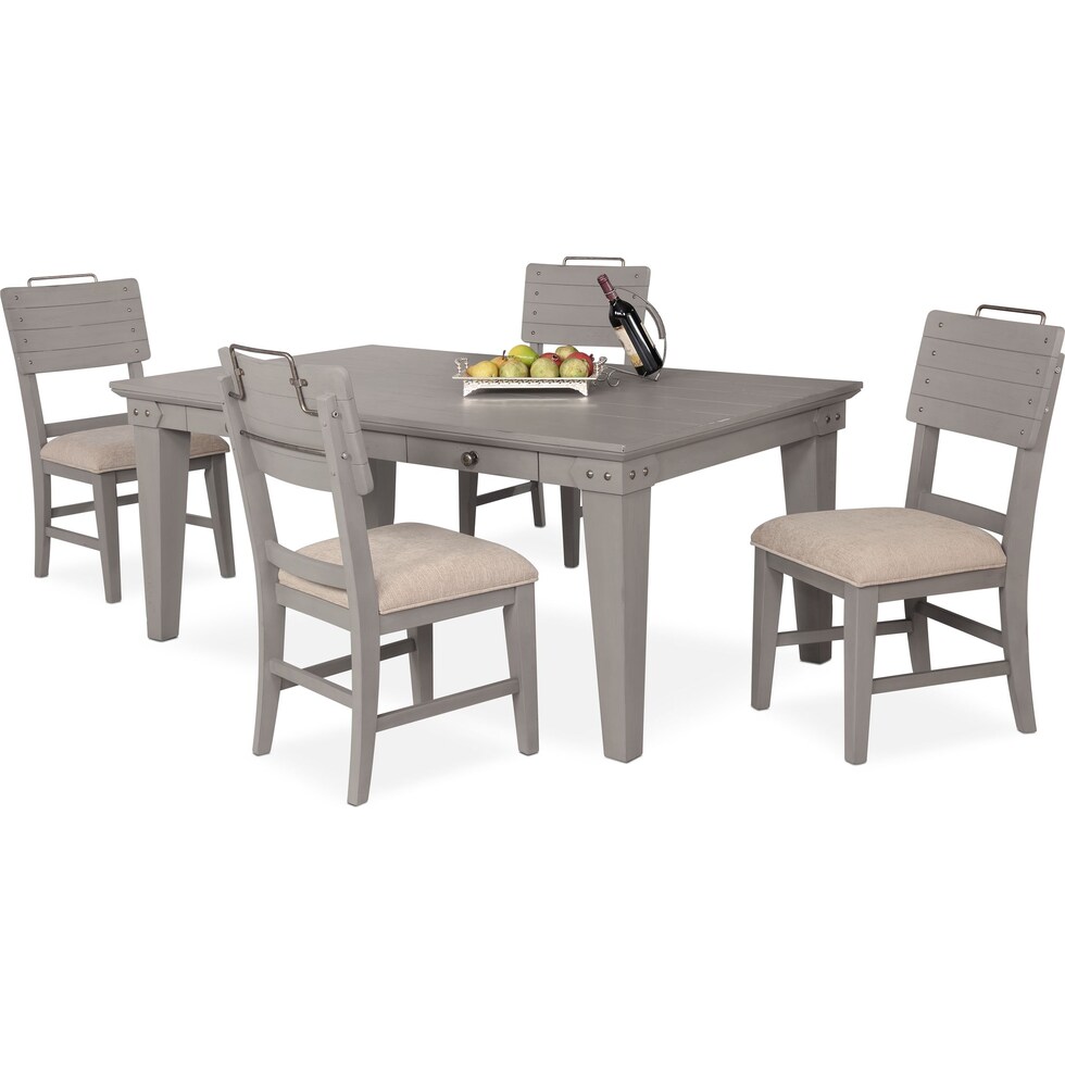 new haven gray  pc dining room   