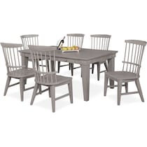 new haven gray  pc dining room   