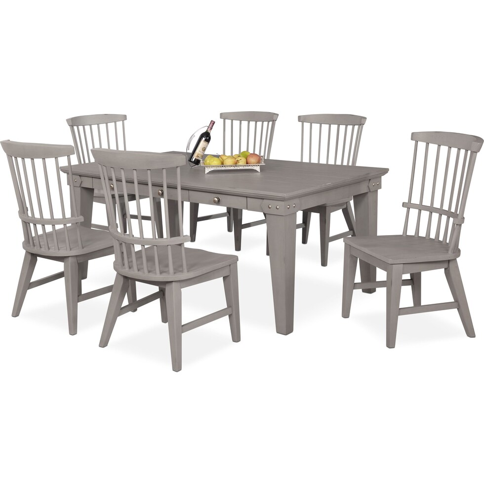 new haven gray  pc dining room   