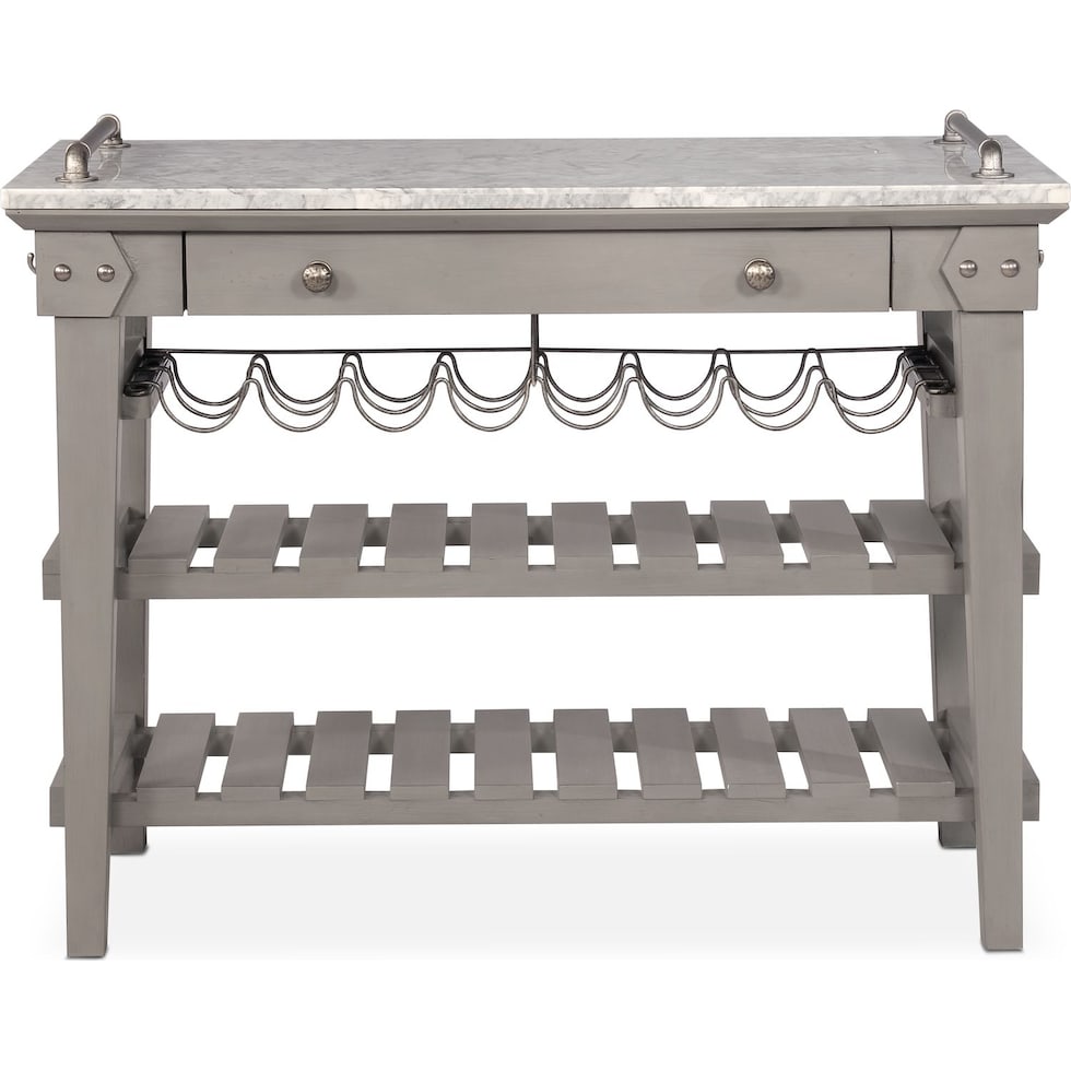 new haven gray serving cart   