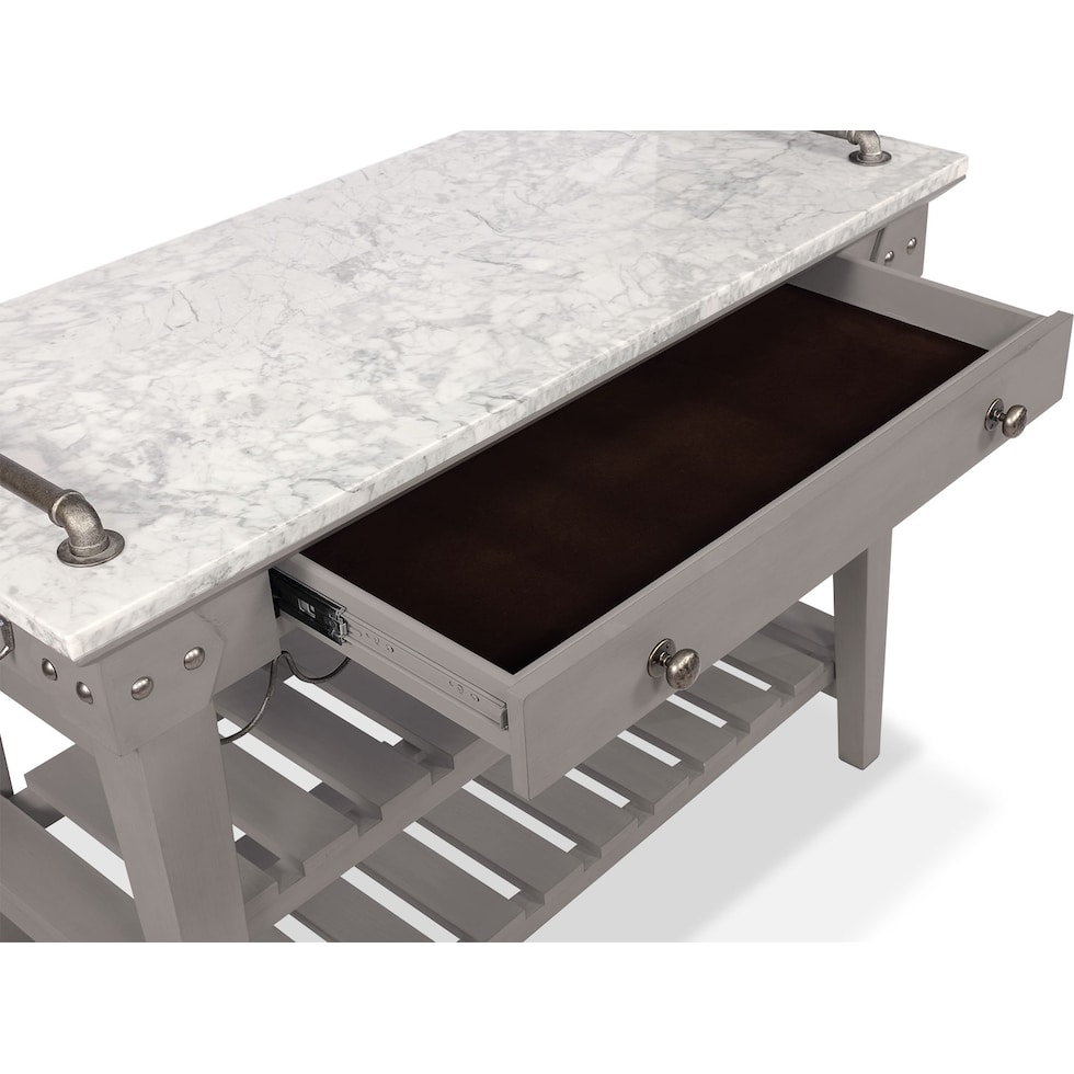 new haven gray serving cart   